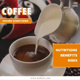 Online Editable Coffee Shop Ad Design with a Cup and Kettle Instagram Ad