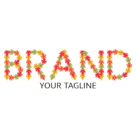 Online Editable Colorful Autumn Leaves On Text Events Logo
