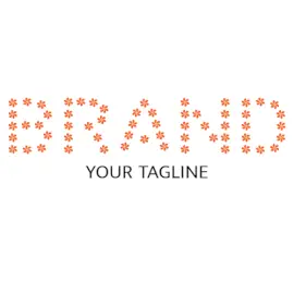 Online Editable Orange Flower on Text Salon & Beauty Logo