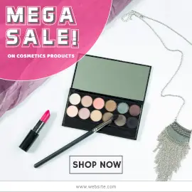 Online Editable Cosmetics and Accessories Sale Instagram Ad