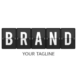 Online Editable White Text on Black Flipper Font Unique Logo