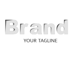 Online Editable White Text With Black Flip Fancy & 3D Logo
