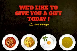 Online Editable Brown Food and Finger Gift Certificate