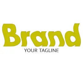 Online Editable Green Wavy Text Unique Logo
