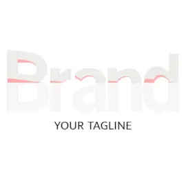 Online Editable Half filled With Pink on Text Unique Logo