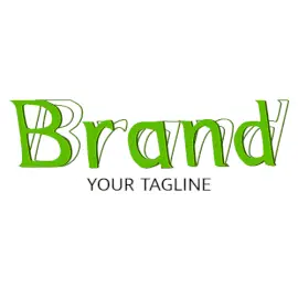 Online Editable Green Layer Peel on Text Unique Logo