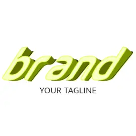 Online Editable Green Sponge On Text Fancy & 3D Logo