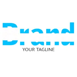 Online Editable Wavy and Blue Dual Text Creative Logo