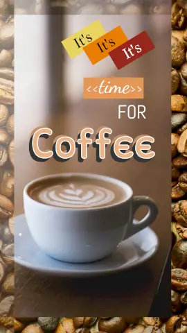 Online Editable Cappuccino Photo on Coffee Beans Foodie Sales & Promotion Story