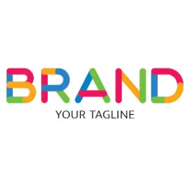 Online Editable Colorful Strokes Text Unique Logo