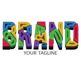 Online Editable Colorful Broken Blocks Gaming Logo