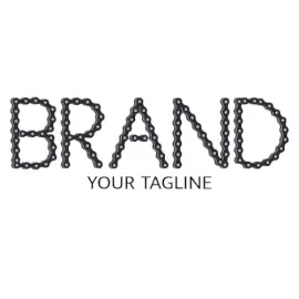 Online Editable Black Chain Text Architecture & Construction Logo