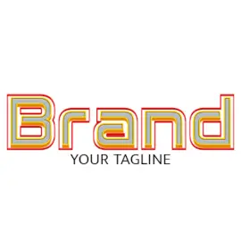 Online Editable Tri-Color Encapsuled Text Fancy & 3D Logo
