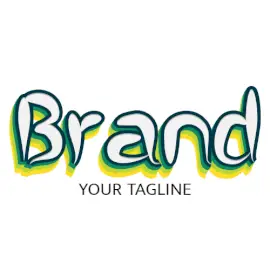 Online Editable Hand Written Layered Neon Text Education & School Logo
