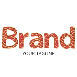 Online Editable Brown Threaded on Text Creative Logo