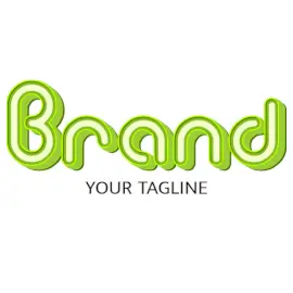 Online Editable Smooth Green Text Fancy & 3D Logo