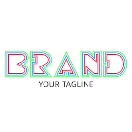 Online Editable Neon Circuit Text Gaming Logo