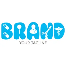 Online Editable Blue Doctor Icons Text Unique Logo