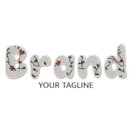 Online Editable Flowers in a Plant Font Salon & Beauty Logo