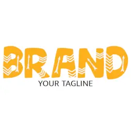 Online Editable Arrows on Yellow Text Unique Logo