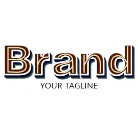 Online Editable White Line on Text Fancy & 3D Logo