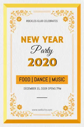 Online Editable New Year Celebration Party Invitation Tumblr Graphic