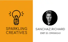 Online Editable Yellow and White Employee ID Card