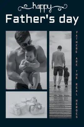 Online Editable Father's Day Wish Pinterest Graphic