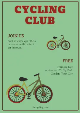 Online Editable Cycling Group Flyer