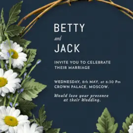 Online Editable Wedding Celebration Invitation