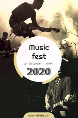 Online Editable Music Fest Ad Pinterest Graphic