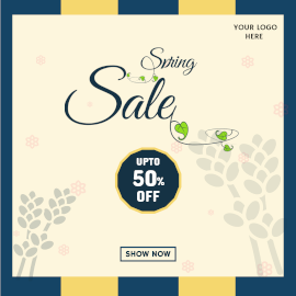 Online Editable Spring Season Sale Ad Instagram Post