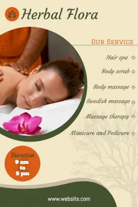 Online Editable Herbal Service Ad Pinterest Graphic