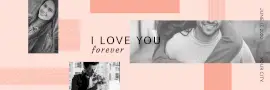 Online Editable Love Forever 3 Square Short Grid