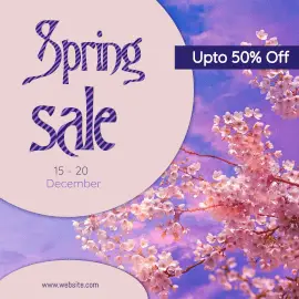 Online Editable Stripes Font Spring Season Discount Sale Instagram Post