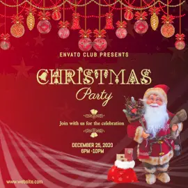 Online Editable Christmas December 25 Social Media Post