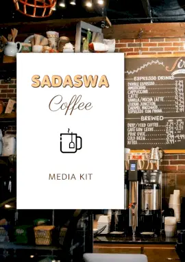 Online Editable White Sadaswa Coffee with image Media Kit