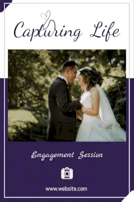 Online Editable Engagement photography Ad Pinterest Graphic