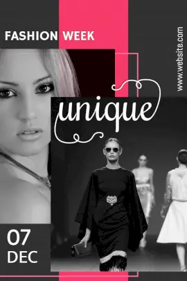 Online Editable Fashion Week Pinterest Graphic