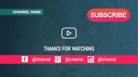 Online Editable Under Water Bubbles Thanks for Watching With Subscribe Youtube End Screen