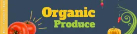 Online Editable Organic Vegetables Etsy Shop Cover