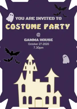 Online Editable Halloween Costumes Party Flyer