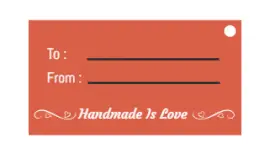 Online Editable Soft Red and White Love Gift Tag