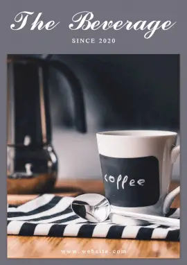 Online Editable Black the Beverage Graphic Design Media Kit