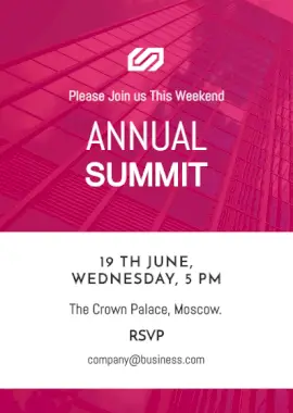 Online Editable Annual Summit Portrait Invitation