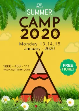 Online Editable Summer Camp 2020 Poster