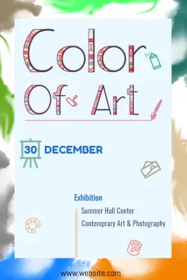 Online Editable Color of Art December 30 Pinterest Graphic