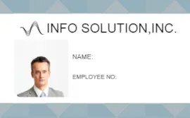 Online Editable Professional White Company ID Card