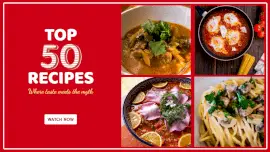 Online Editable Top Recipes YouTube Thumbnail