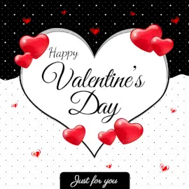 Online Editable Happy Valentine's Day Social Media Post